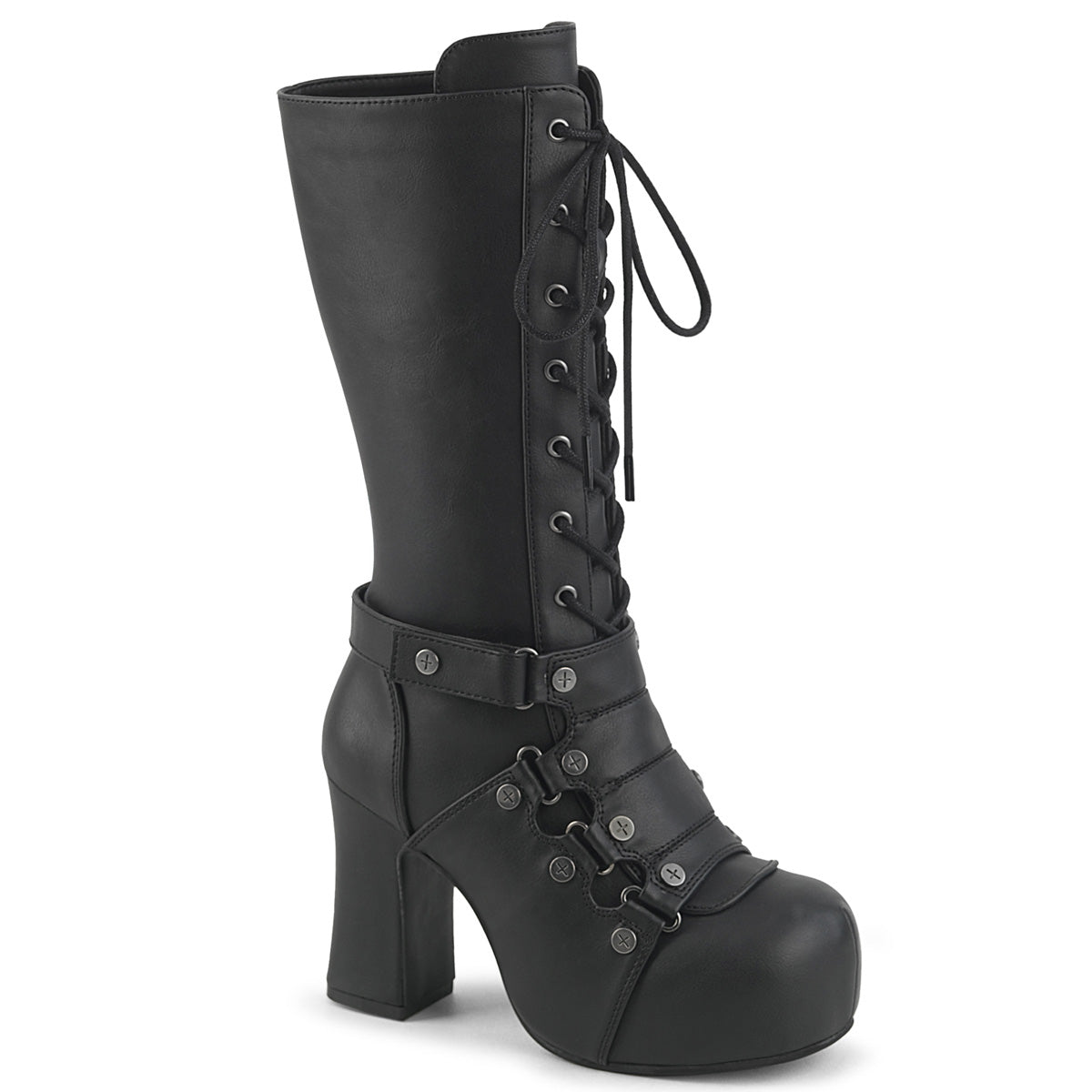 Demonia Gothika-152 - Blk Vegan Leather