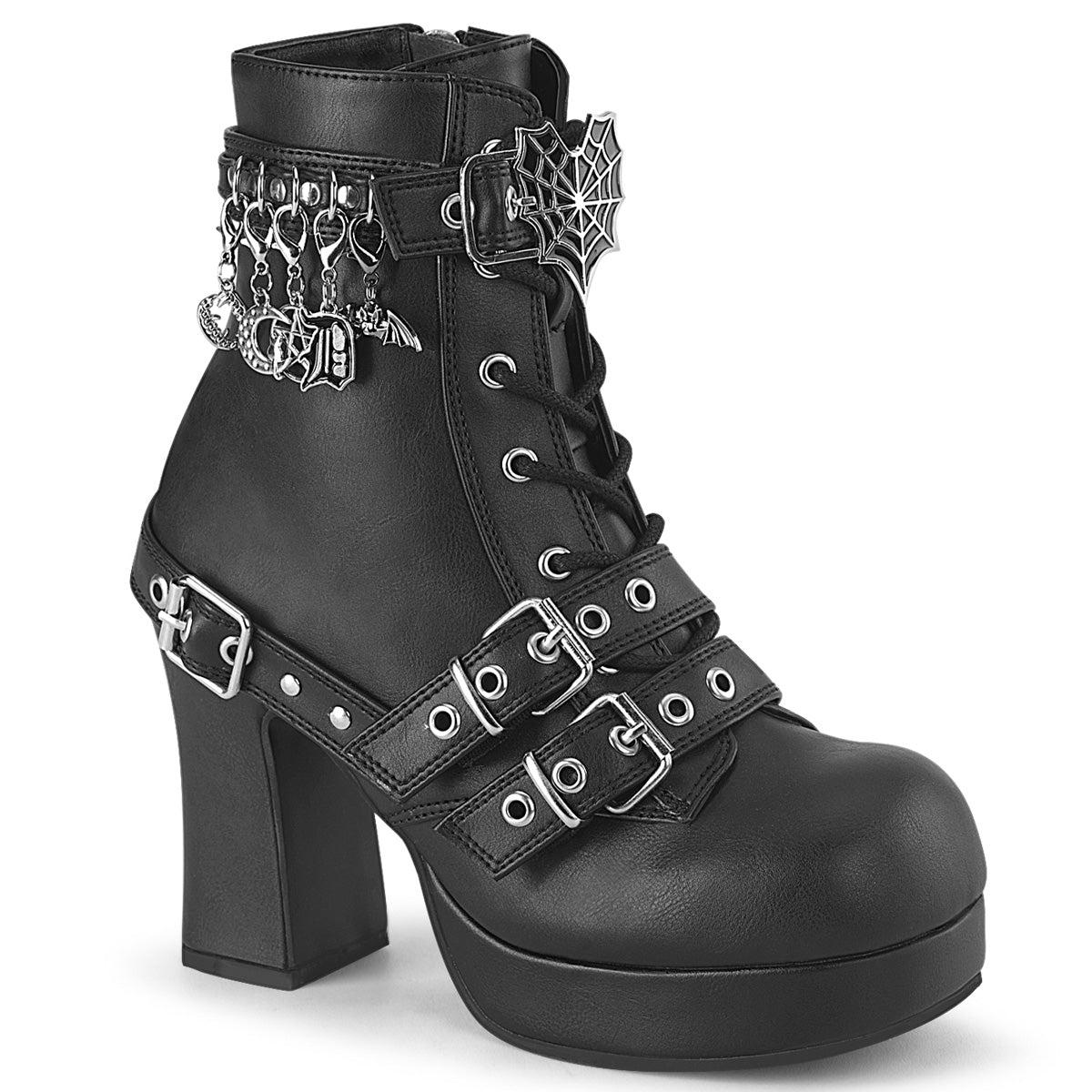 Demonia Gothika-66 - Blk Vegan Leather