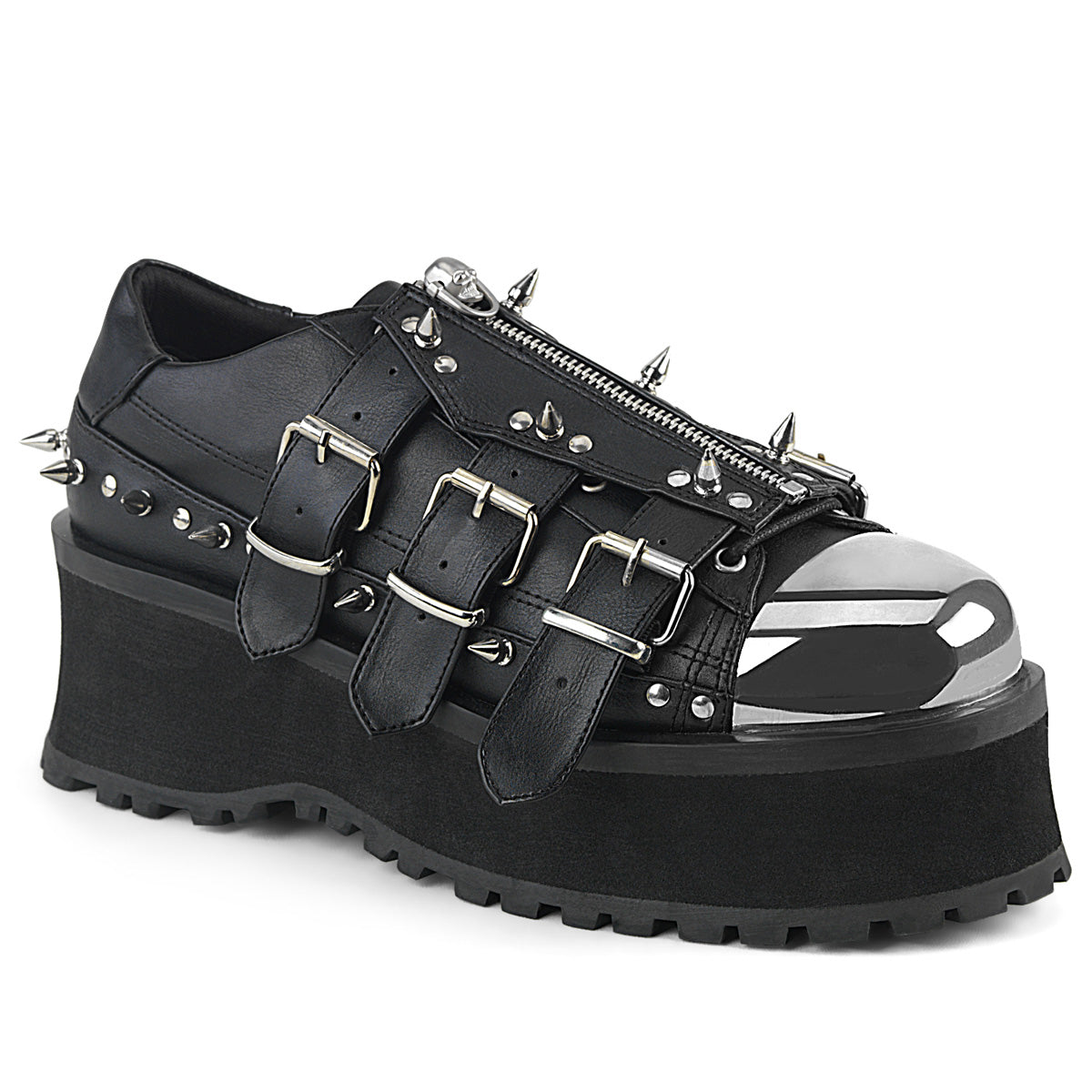 Demonia Gravedigger-03 - Blk Vegan Leather