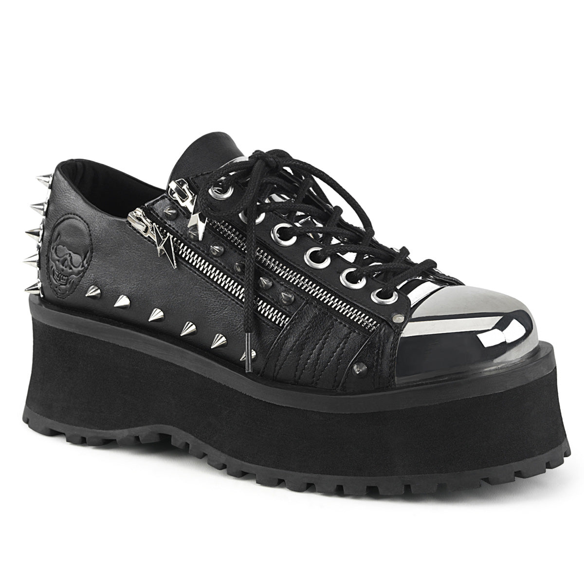 Demonia Gravedigger-04 - Blk Vegan Leather