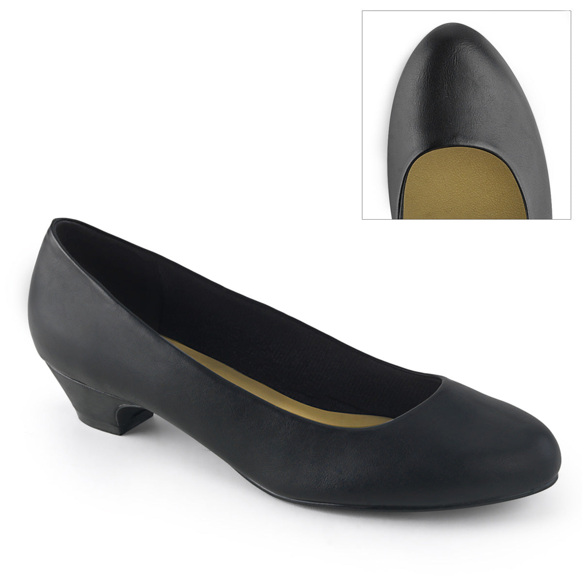 Pleaser Pink Label Gwen-01 - Blk Faux Leather