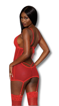 Heart Garter Slip - Model Express VancouverLingerie