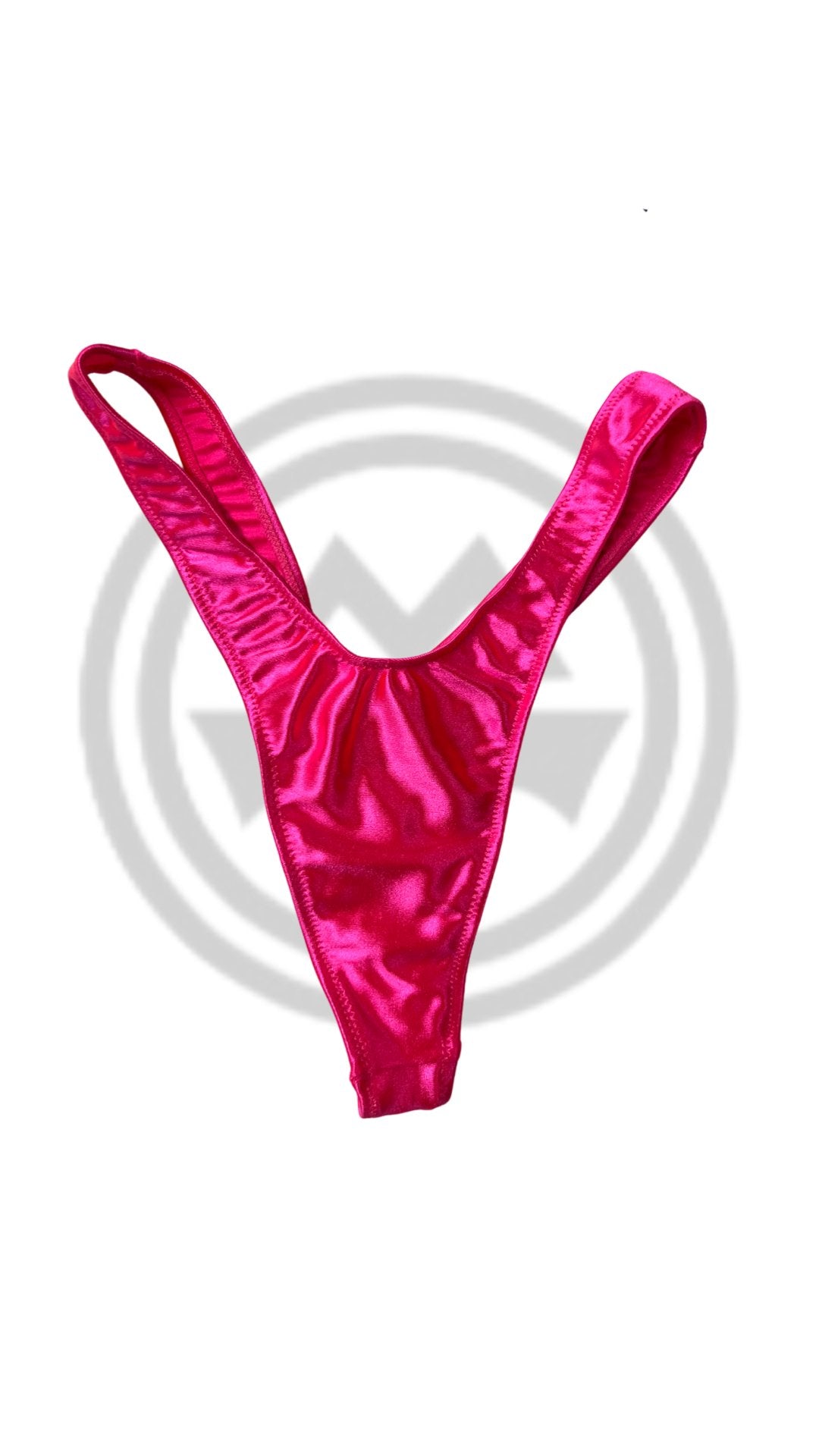 High Cut U-Back Thong - Hot Pink - Model Express VancouverBikini