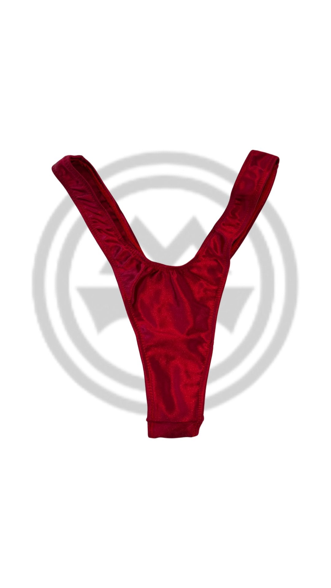 High Cut U-Back Thong - Red - Model Express VancouverBikini