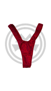 High Cut U-Back Thong - Red - Model Express VancouverBikini