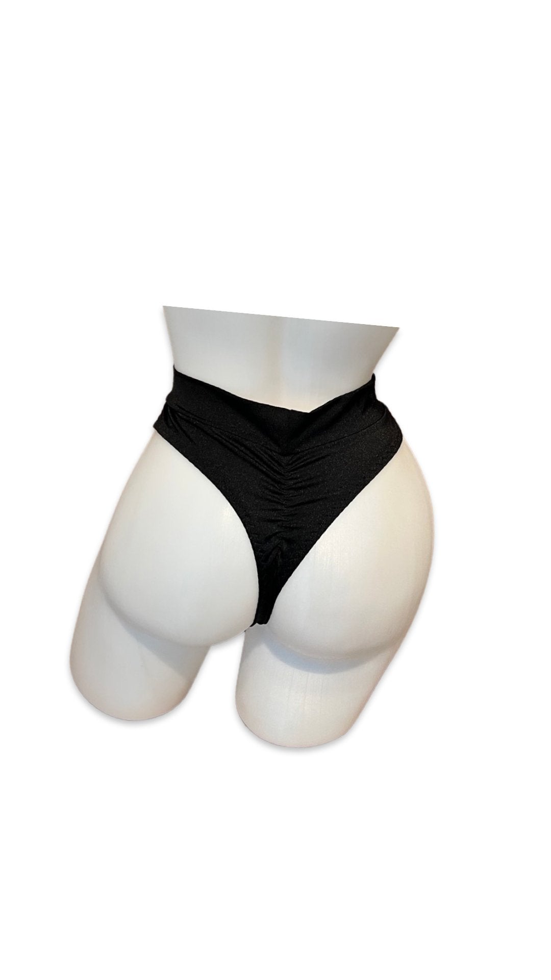 High Waist Scrunch Back Thong - Model Express VancouverBikini