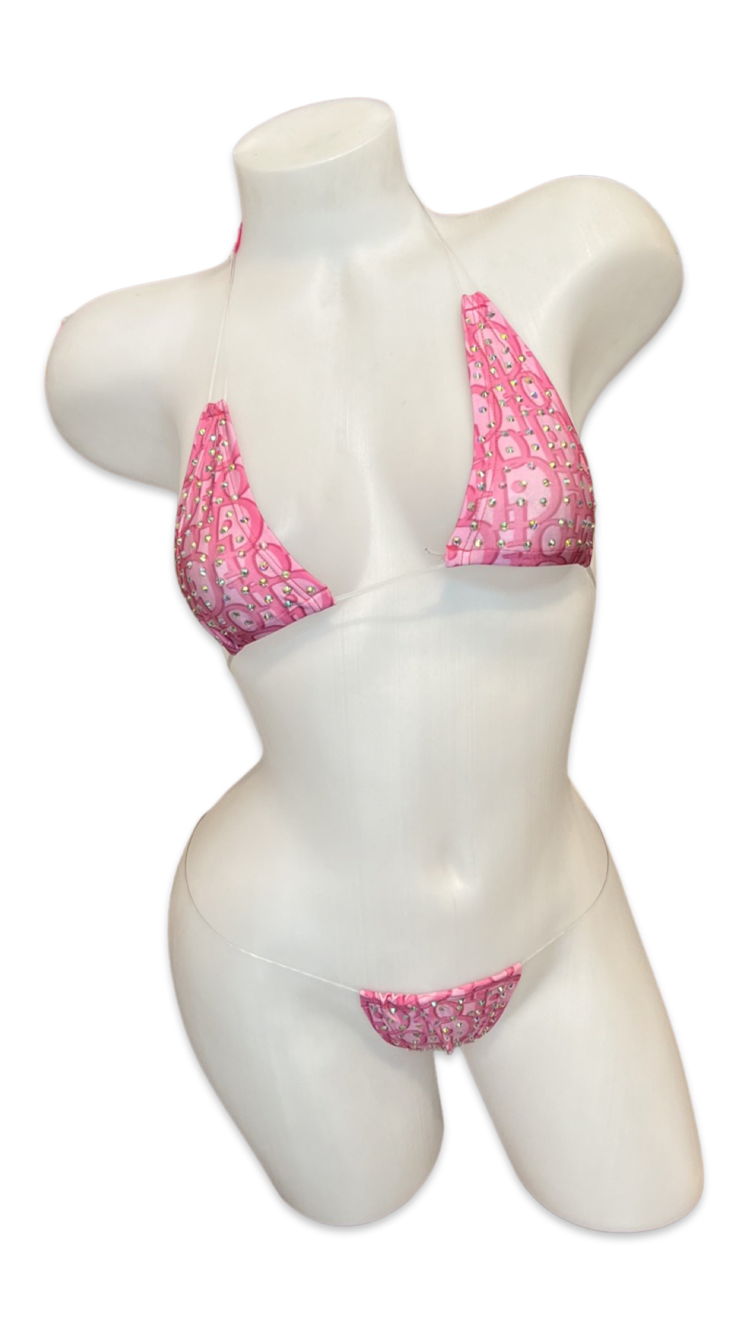 Rhinestone Micro Bikini - Pink Design - Model Express Vancouver
