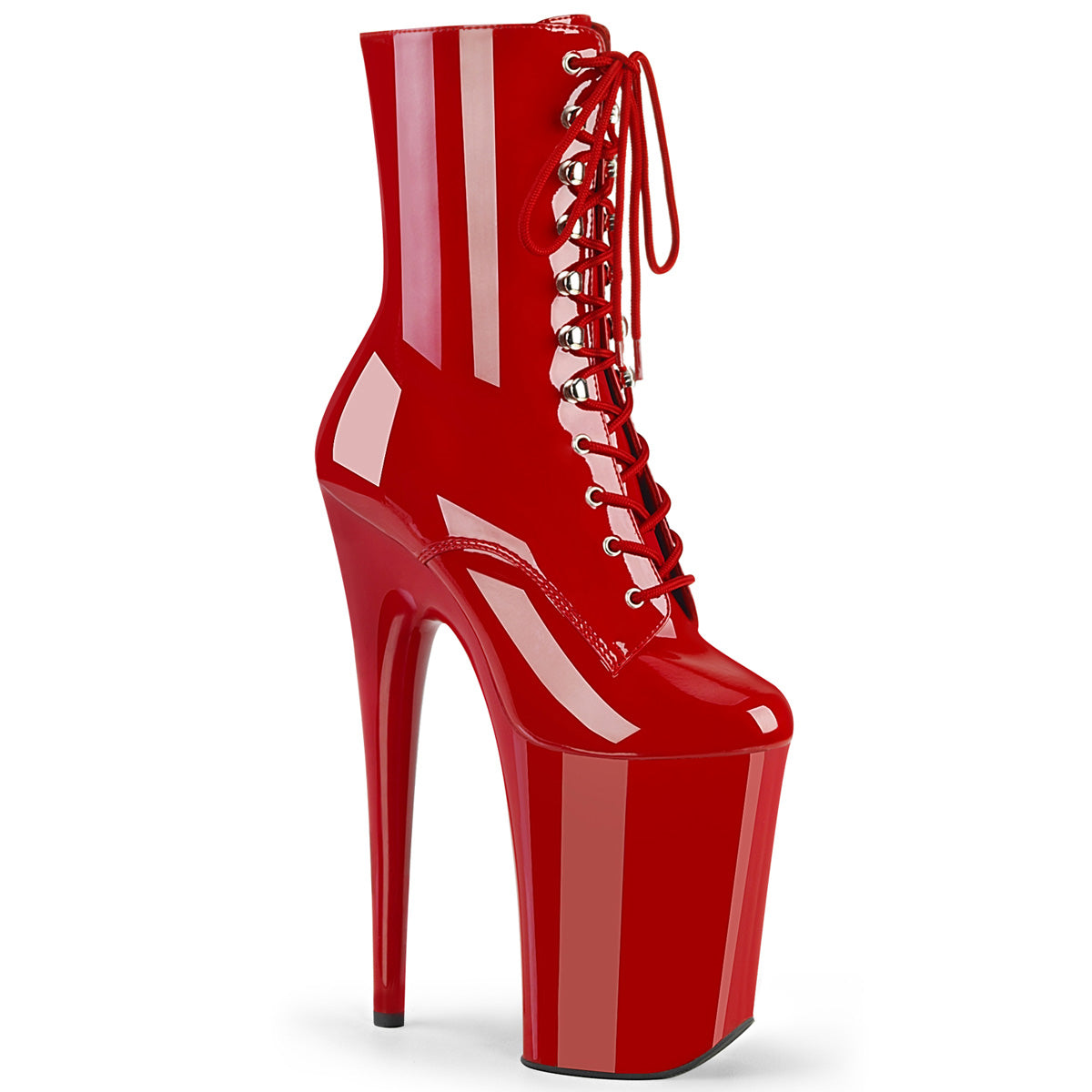 Pleasers Infinity-1020 - Red Pat/Red