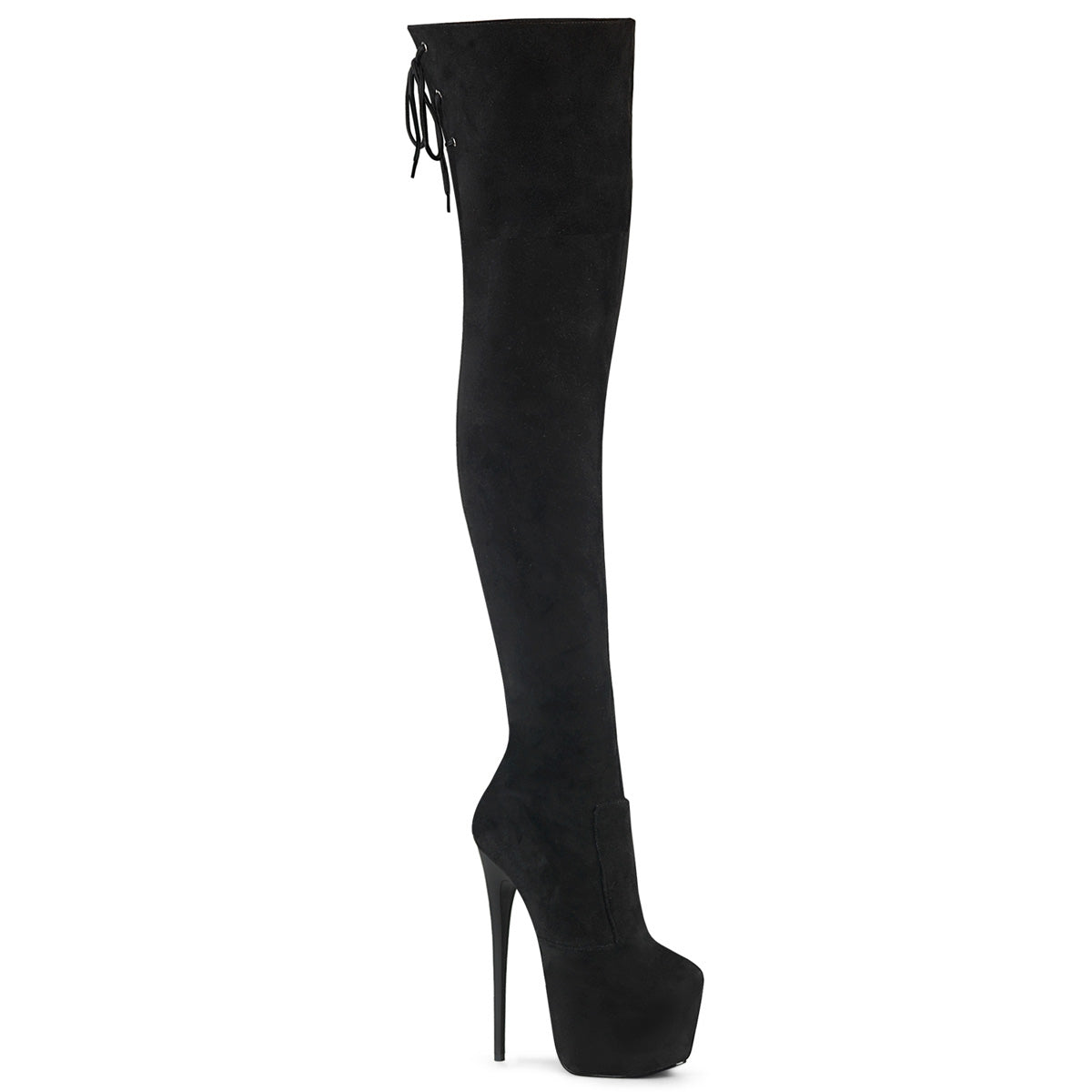 Pleasers Jubilant-3007Fs - Blk Faux Suede
