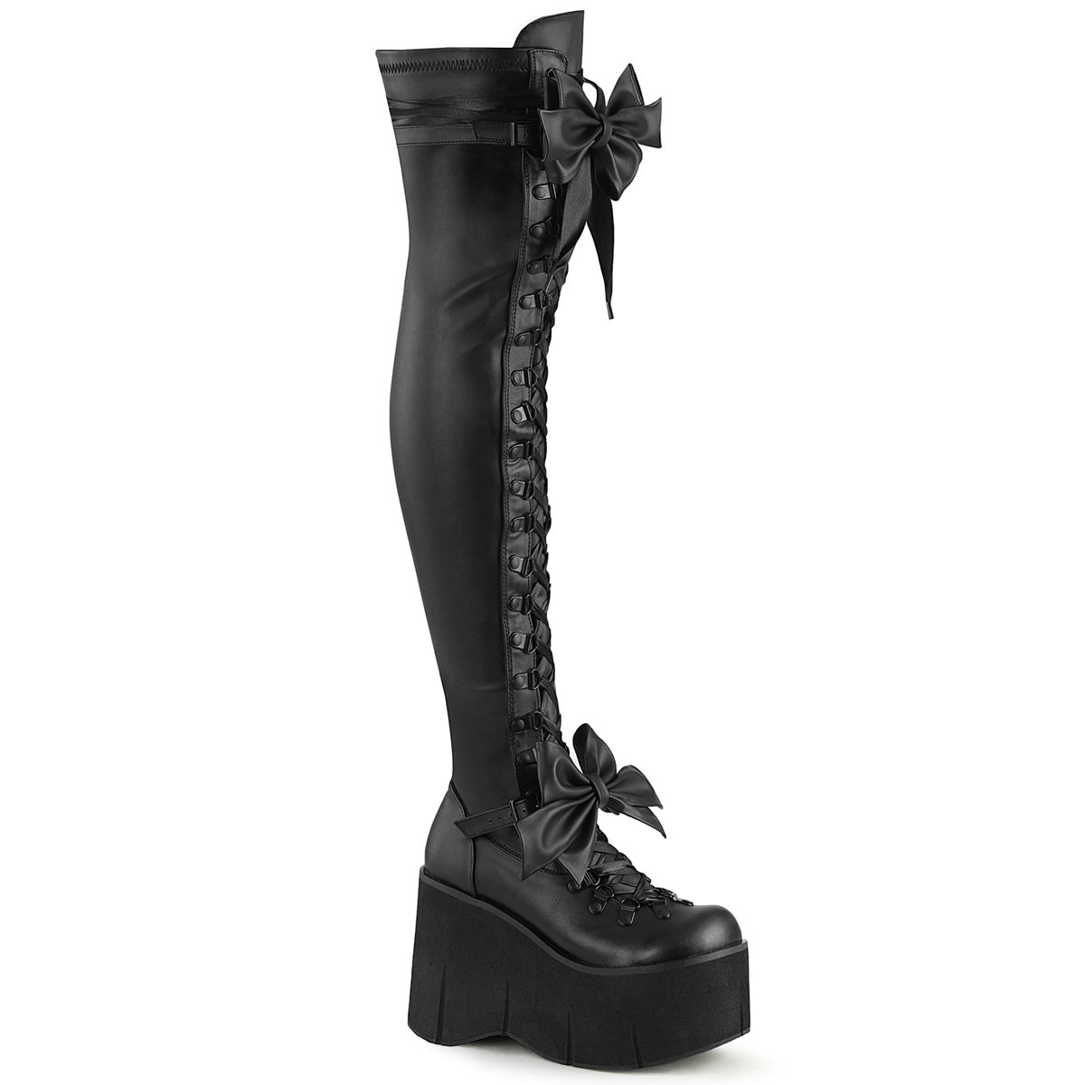 Demonia Kera-303 - Blk Stretch Vegan Leather