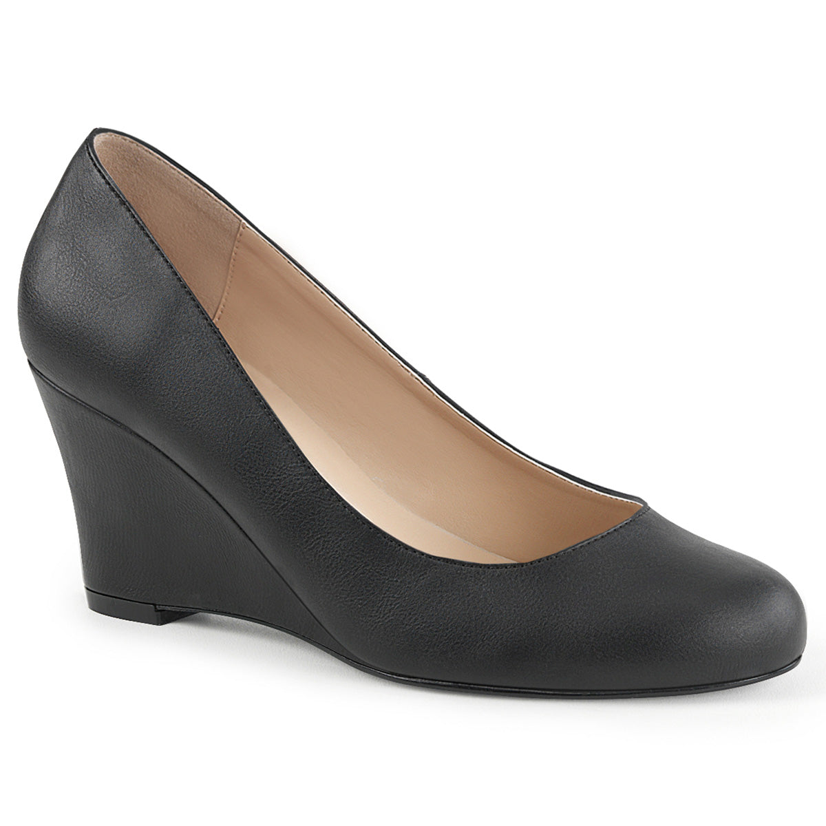Pleaser Pink Label Kimberly-08 - Blk Faux Leather
