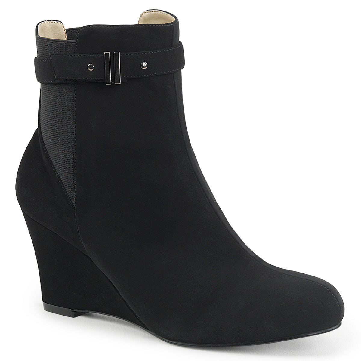 Pleaser Pink Label Kimberly-102 - Blk Nubuck Suede