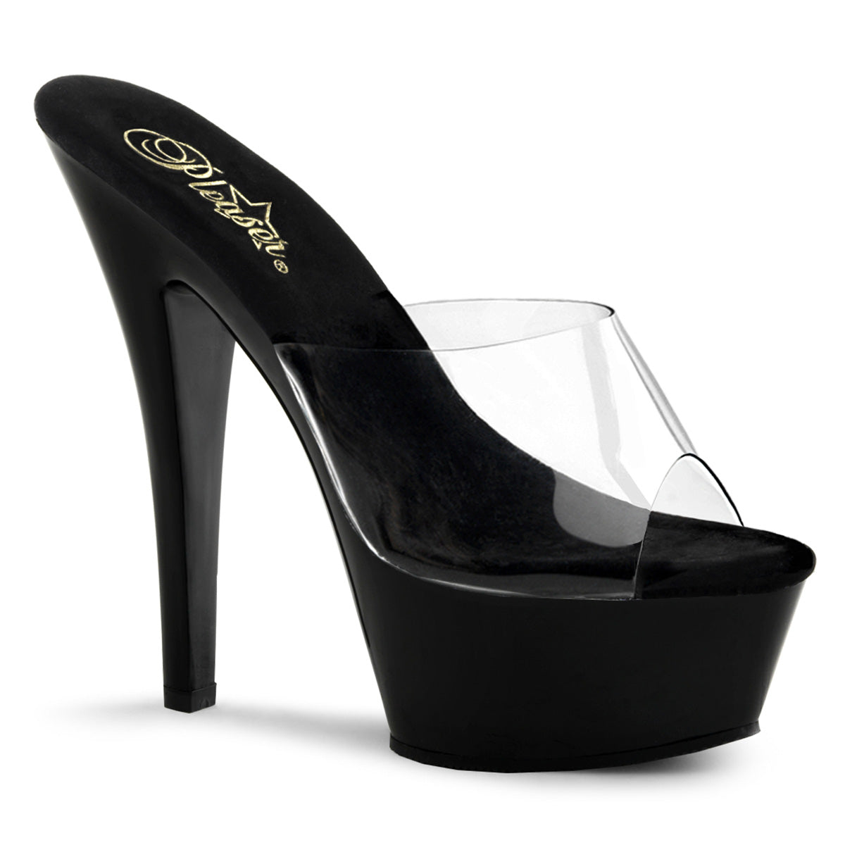 Pleasers Kiss-201 - Clr/Blk