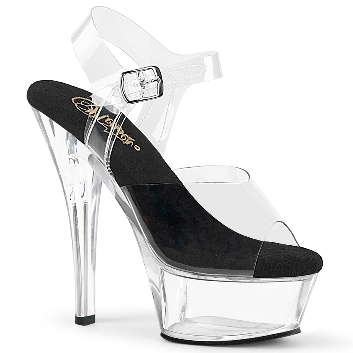 Pleasers Kiss-208 - Clr-Blk/Clr