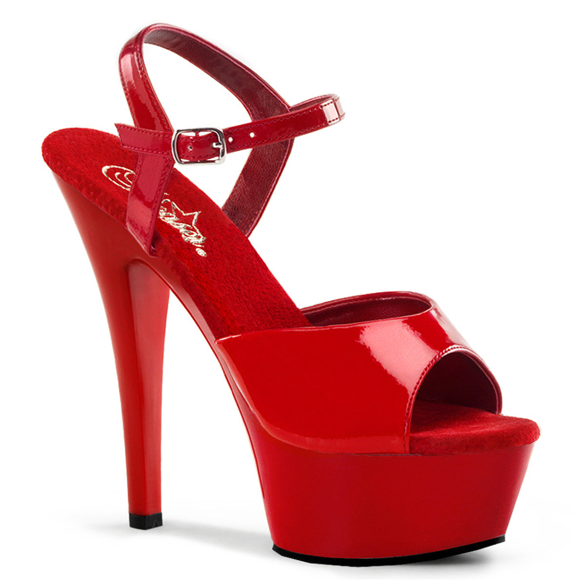 Pleasers Kiss-209 - Red Pat/Red