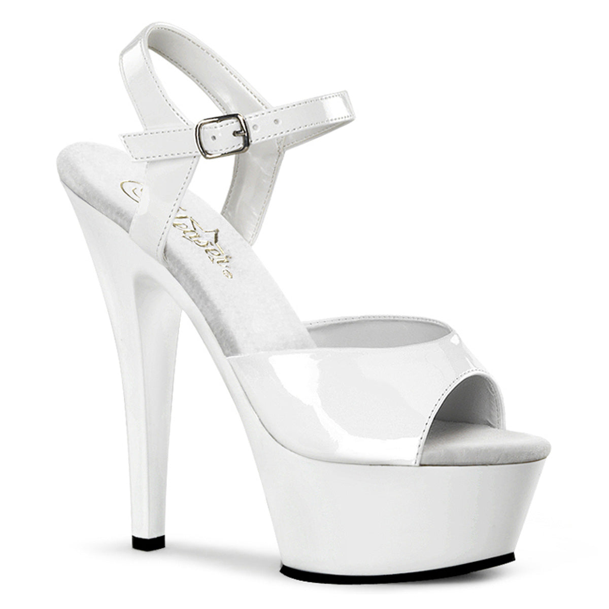 Pleasers Kiss-209 - Wht Pat/Wht