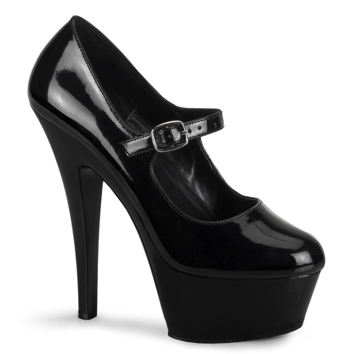 Pleasers Kiss-280 - Blk Pat/Blk