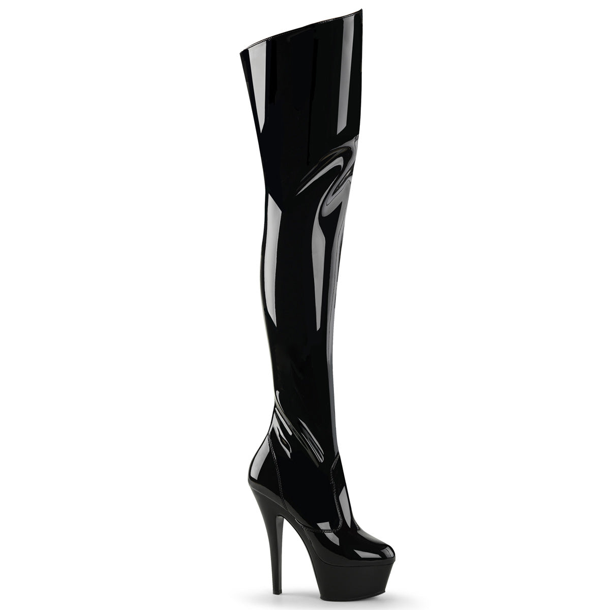 Pleasers Kiss-3010 - Blk Pat/Blk