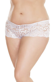 Lace Booty Short White - Model Express VancouverLingerie