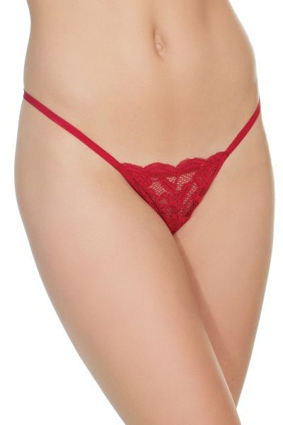 Lace G-String Red - Model Express VancouverLingerie