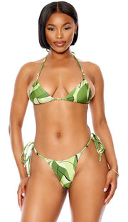 Leaves Marble Bikini Set - Green - Model Express VancouverBikini