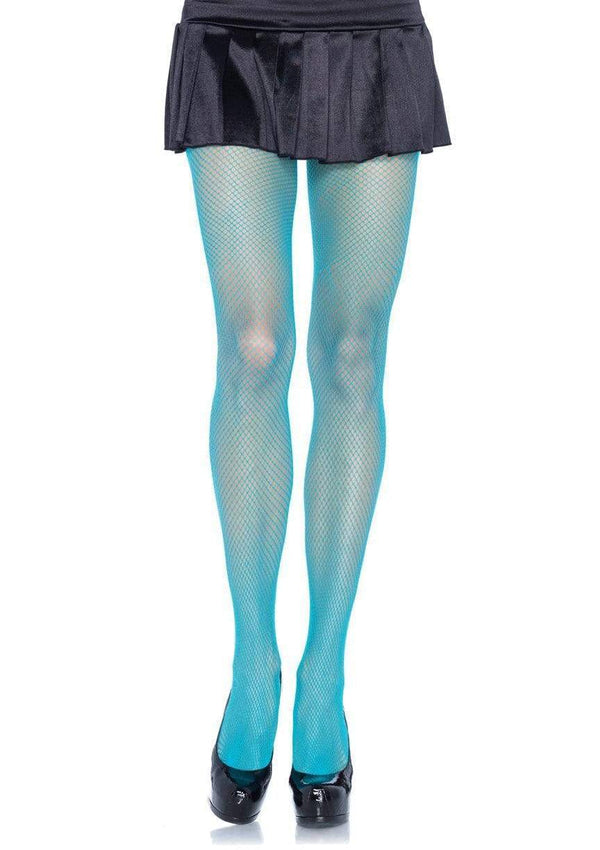 Nylon Fishnet Pantyhose Neon Blue - Model Express Vancouver