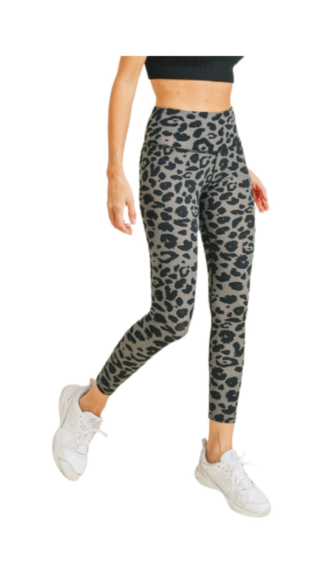 Leopard Leggings Grey - Model Express Vancouver