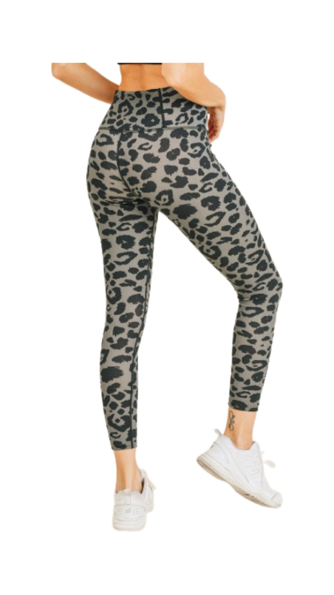 Leopard Leggings Grey - Model Express Vancouver