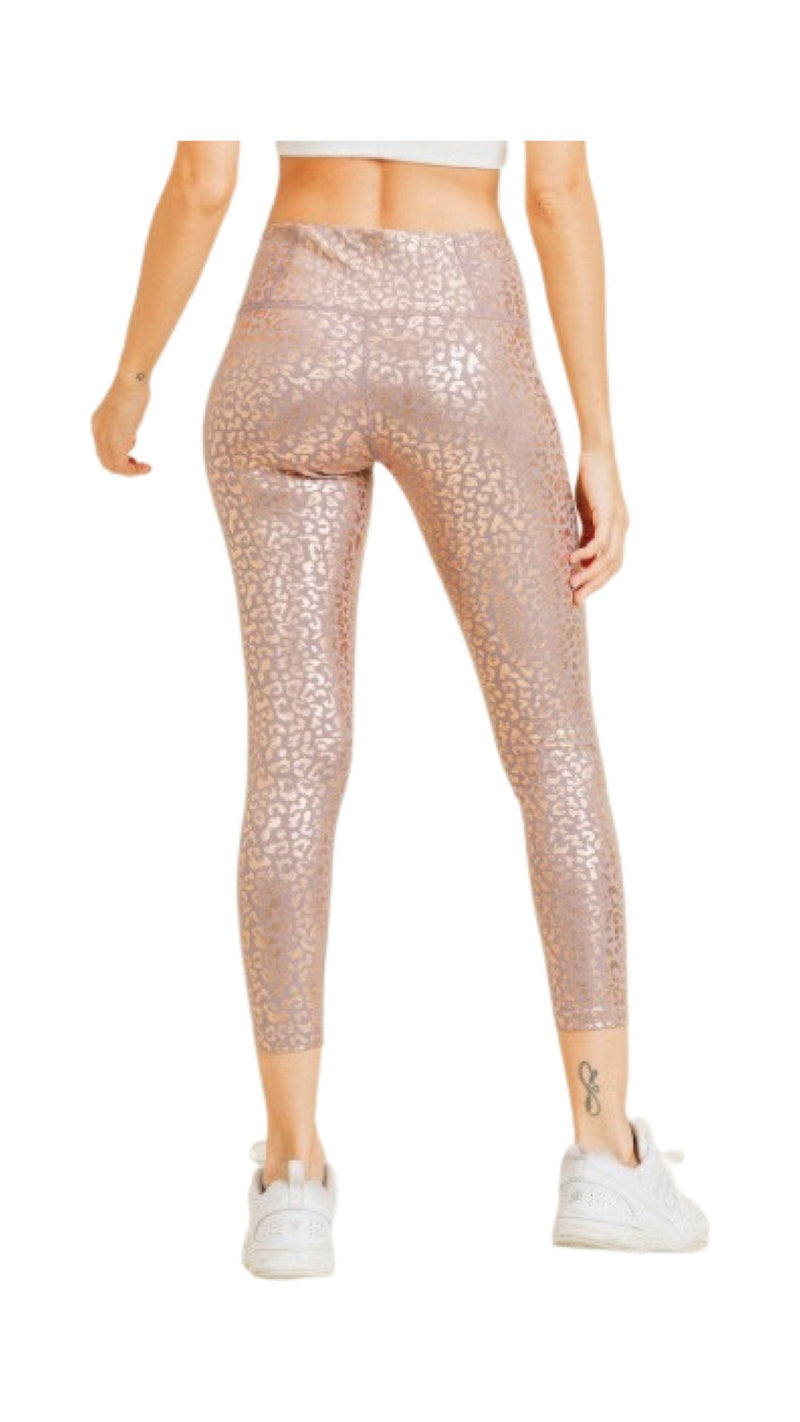 Leopard Leggings Rose Gold - Model Express Vancouver