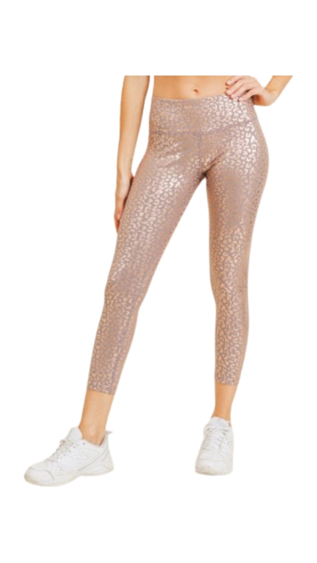 Leopard Leggings Rose Gold - Model Express Vancouver