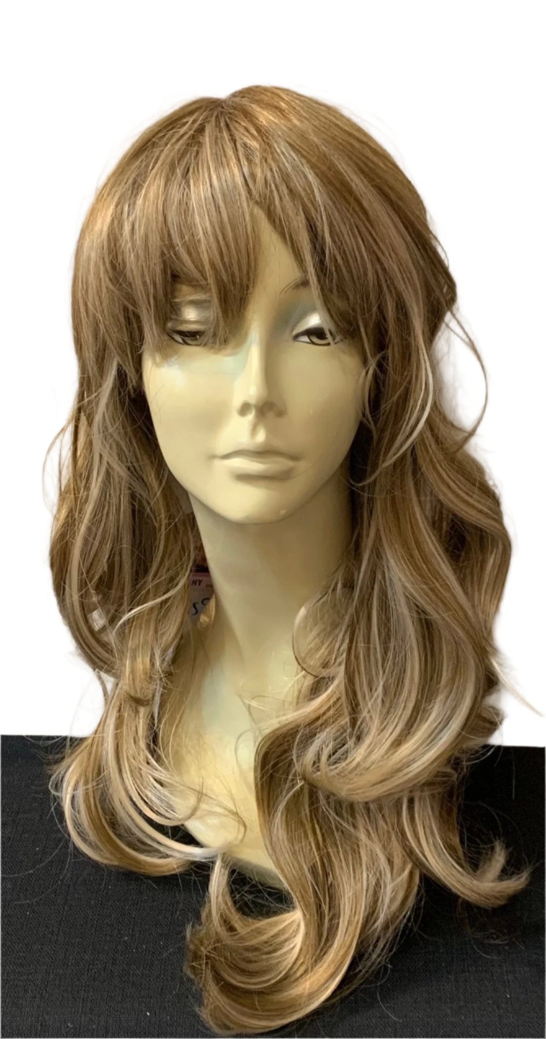 Long Loose Curl Wig with Bangs - Ash Blonde - Model Express VancouverAccessories