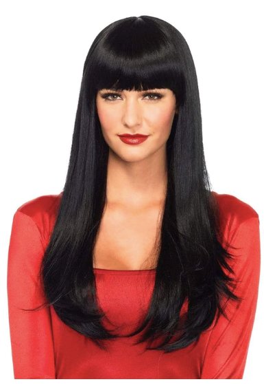 Long Straight Bang Wig - Black - Model Express VancouverAccessories