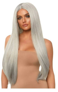 Long Straight Center Part Wig - Grey - Model Express VancouverAccessories