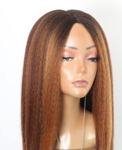 Long Textured Straight Wig - Copper Light Brown - Model Express VancouverAccessories