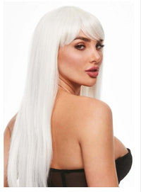 Long UV Wig with Bangs White - Model Express VancouverAccessories