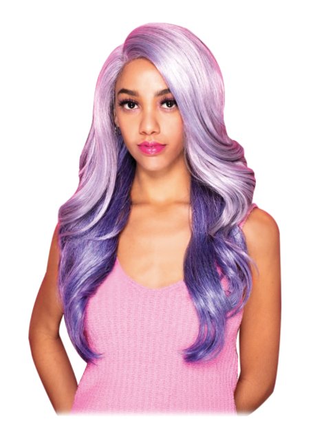 Long Wavy Wig with Lace Front - Storm Purple - Model Express VancouverAccessories