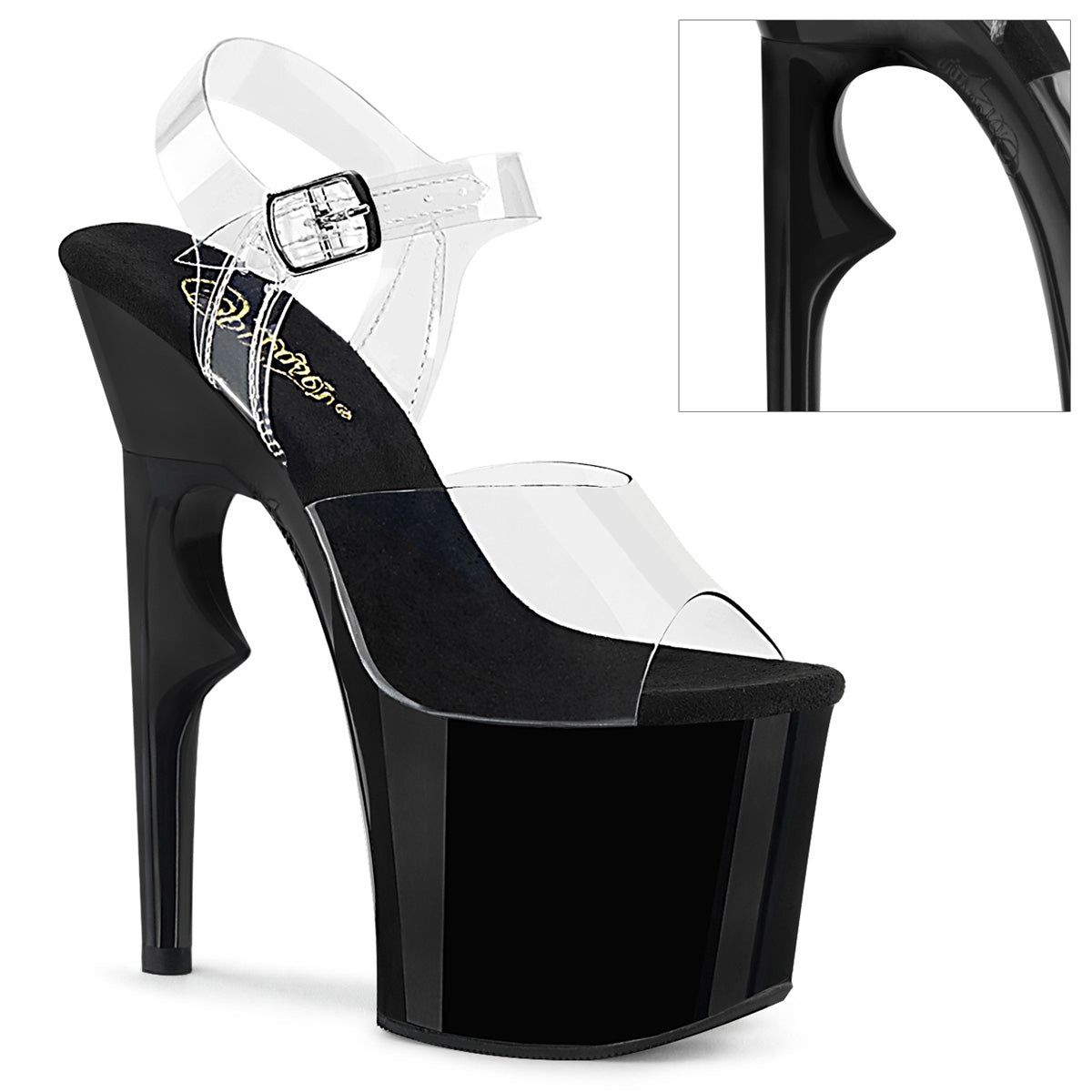 Pleasers Lovethorn-708 - Clr/Blk