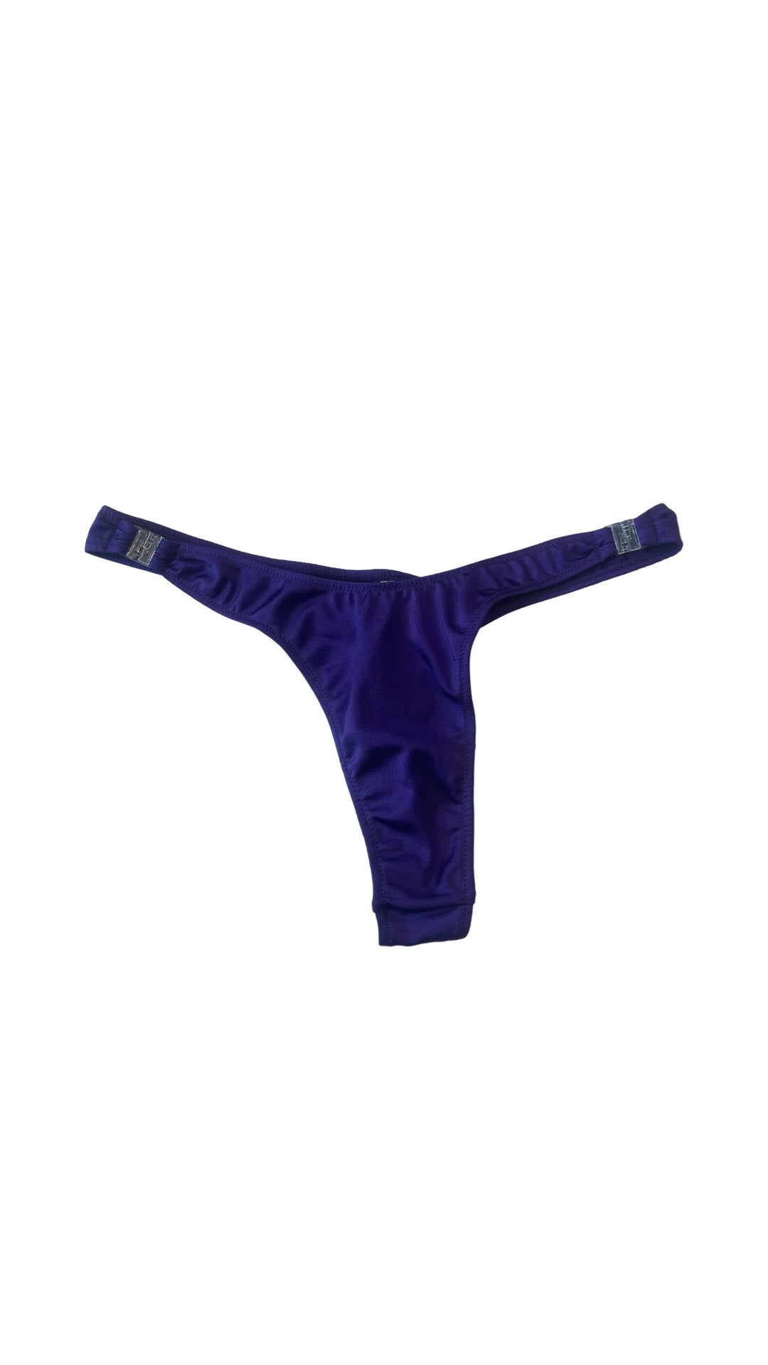 Lycra T-Back Detachable Thong with Clip - Dark Purple - Model Express VancouverBikini