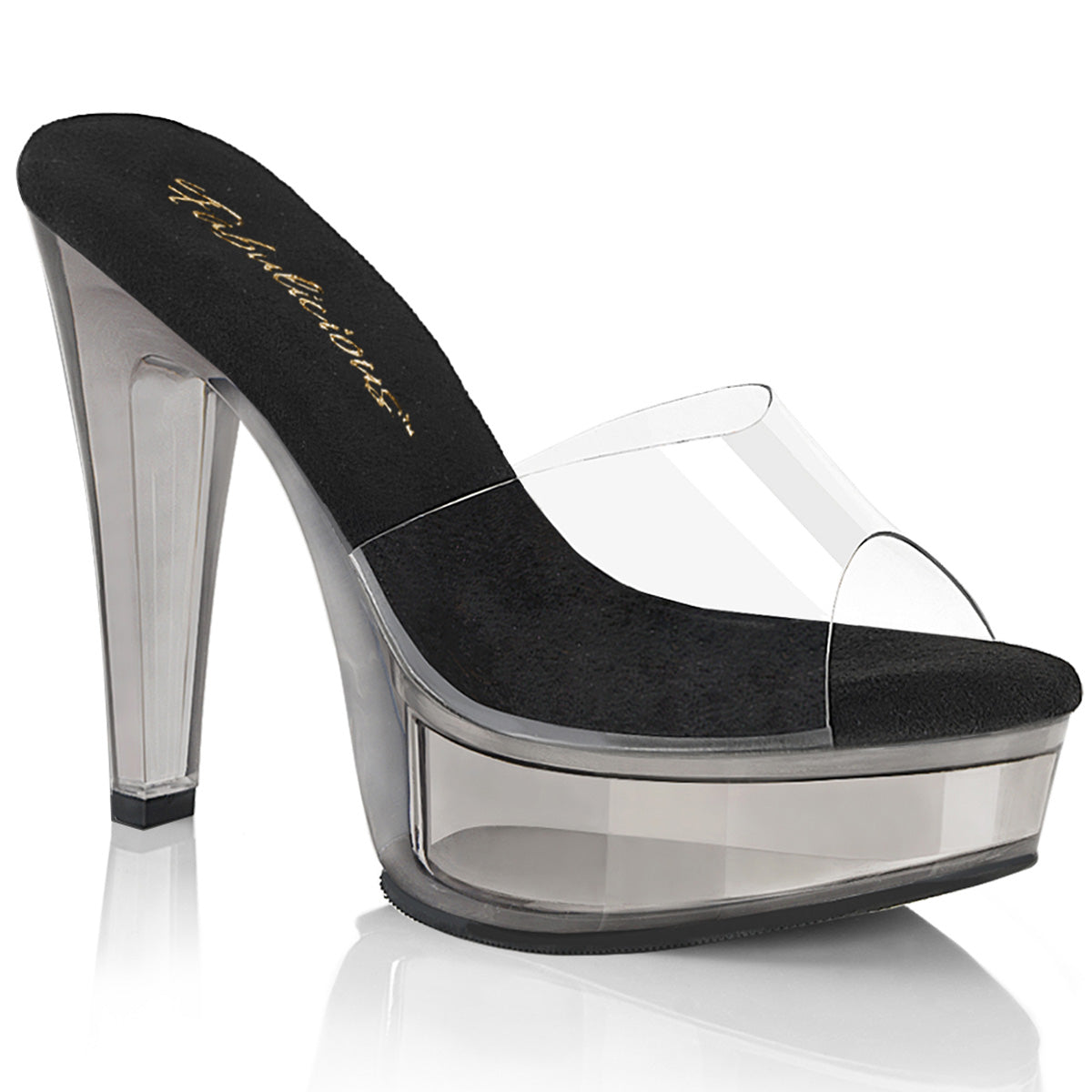 Fabulicious Martini-501 - Clr-Blk/Smoke Tinted