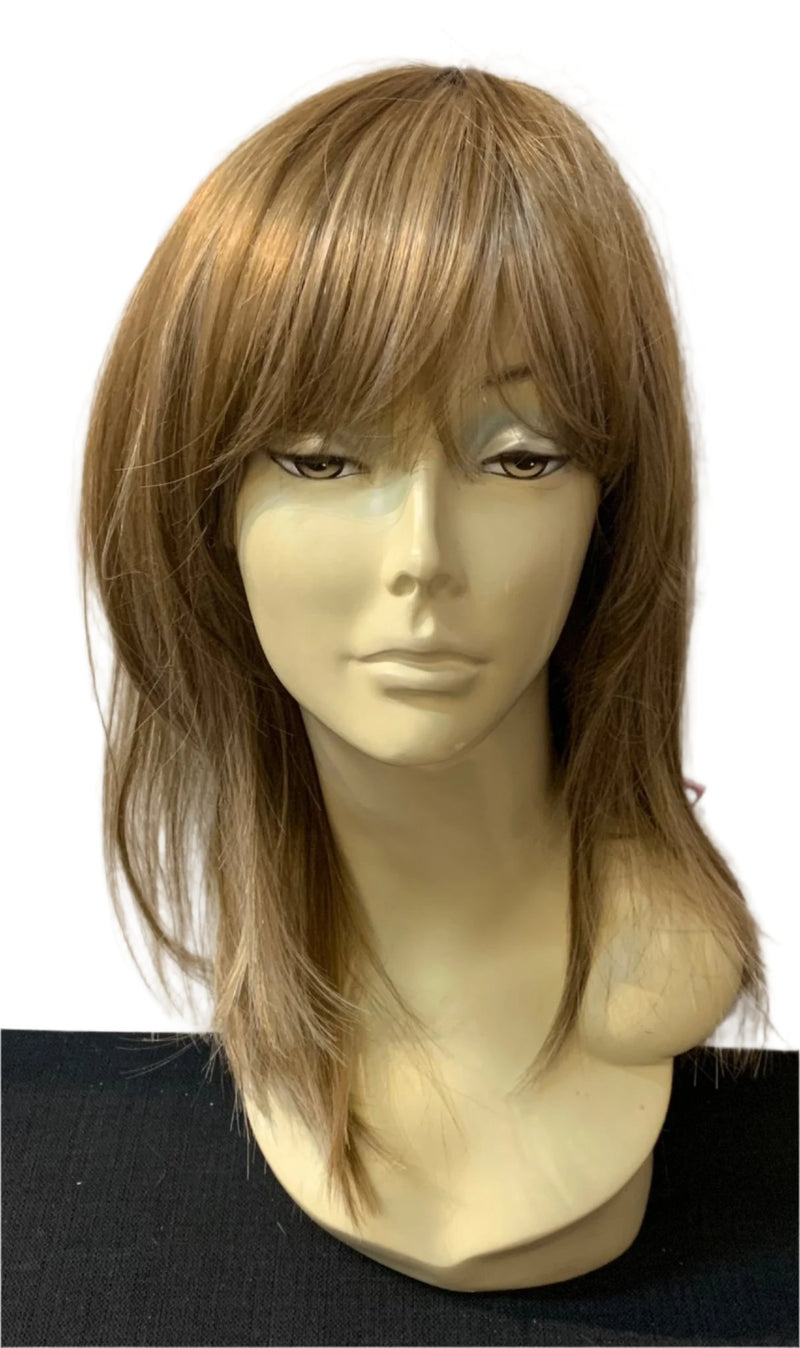 Medium Length Straight Wig with Bangs - Ash Blonde - Model Express VancouverAccessories