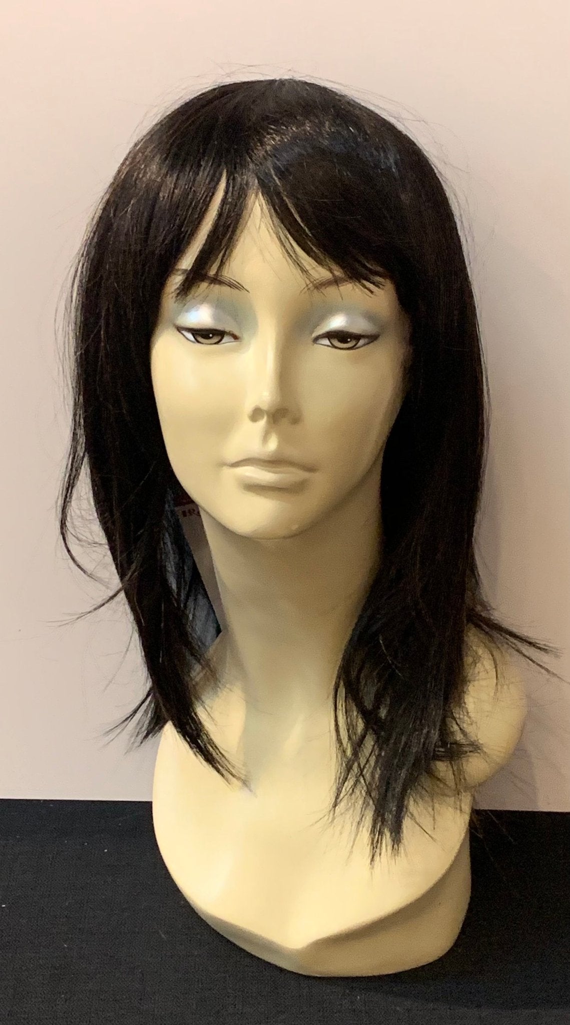 Medium Length Straight Wig with Bangs - Off Black/Copper - Model Express VancouverAccessories