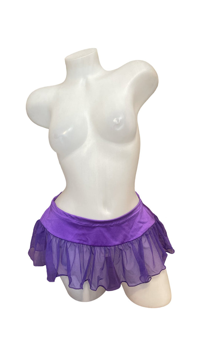 Mesh Mini Skirt Purple - Model Express VancouverLingerie