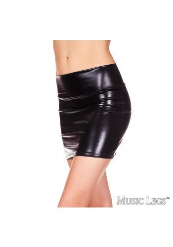 Metallic Black Skirt - Model Express VancouverClothing