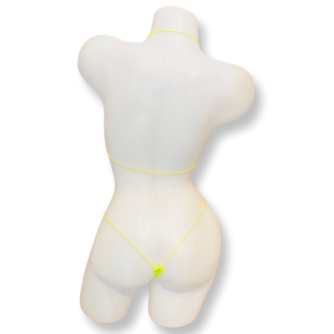 Micro Nudie Bikini Neon Yellow - Model Express VancouverLingerie