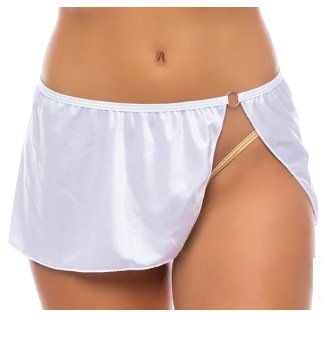 Micro Ring Skirt White - Model Express VancouverBikini