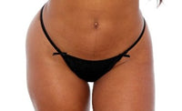 Microfiber Bow Thong Black - Model Express VancouverLingerie