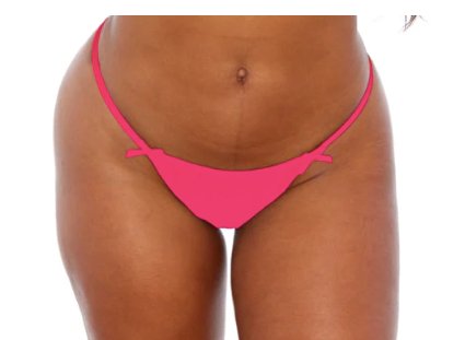 Microfiber Bow Thong Hot Pink - Model Express VancouverLingerie