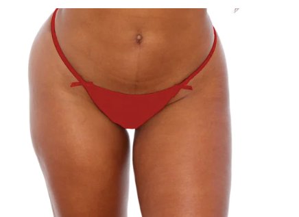 Microfiber Bow Thong Red - Model Express VancouverLingerie