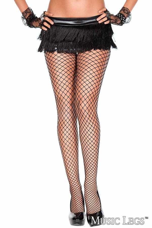 Mini Diamond Net Spandex Pantyhose Black - Model Express VancouverHosiery