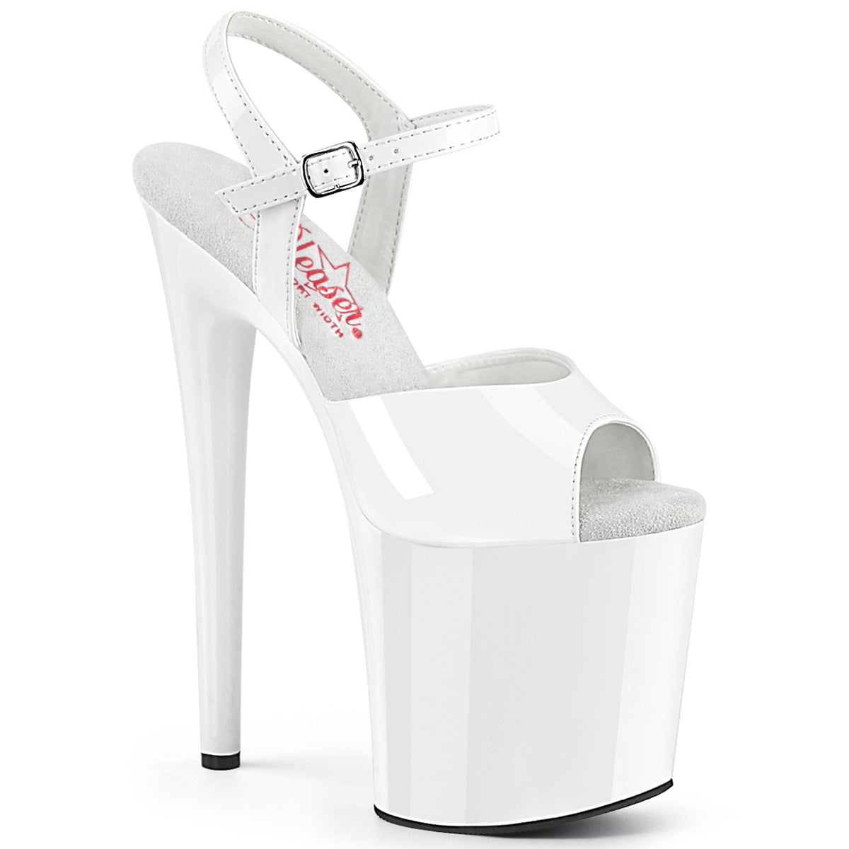 Pleasers Naughty-809 - Wht Pat/Wht